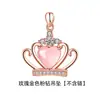 Kaiwei Venta Caliente Moda Madagascar Imitación Hibisco Cristal Colgante Temperamento de Reina Corona Diamante Rosa Colgante Collar