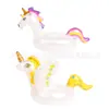 Portavasos Inflable de PVC para Agua Transfronterizo, Unicornio, para Bebidas, Cerveza, Agujero Único, Portavasos, Barra de Hielo, Fiesta en Piscina