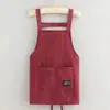 Avental de Lona Fino Fofo para Cozinha Doméstica, à Prova de Manchas, Respirável, Avental de Cintura para Cozinhar, para Barracas de Rua, Catering, Roupa de Trabalho para Mulheres