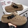 Zapatos de Jardín de EVA Gruesos de Verano Transpirables para Playa Hombres Sandalias con Agujeros Antideslizantes Chanclas Casuales para Exteriores Mujeres