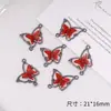 [negro y rojo] guirnalda de rosa mariposa oscura colgante de aleación materiales para pulsera collar DIY accesorios