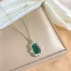 Nuevo Exquisito Collar de Acero de Titanio con Circonita para Mujer Moderno Versátil Trébol de Cuatro Hojas Cadena para Clavícula Celebridad de Internet Accesorios Frescos Juveniles