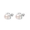 Aretes de perlas S999 para mujer, moda simple para combinar con todo, aretes para el cartílago de la oreja, tornillo de agua dulce, regalo para mamá 2023
