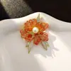 Broche Peônia Florescente da Prosperidade Vintage para Mulheres Broche de Flor Tridimensional Pintado à Mão de Alta Qualidade Acessório de Alfinete com Tendência Nacional Elegante