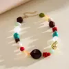 Colar de acrílico colorido irregular transfronteiriço europeu e americano com contas, corrente para clavícula estilo de férias, acessório feminino de luxo leve de alta qualidade