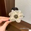 Grampo de Tubarão Grande de Acrílico de Alta Qualidade Acessório de Cabelo para Trás da Cabeça Presilha de Cabelo Cor Café Pegador Fosco Elegante