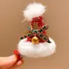 Gorro de Navidad rojo pasador para el pelo niños Niña niña pequeña pasador de Navidad clip accesorios para el pelo tocado Princesa bebé niña