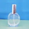 Garrafas Spray de Perfume Redondas Planas com Tampa de Rosca para Atacado, Frascos Roll-on para Óleos Essenciais, Frascos conta-gotas para Líquidos, Garrafas de 30/50/100 ml