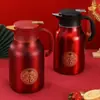 Pote Cassi Festivo Aço Inoxidável 304 Termo Isolação Presente de Dote de Casamento Termo de Casamento Par Vermelho de Garrafas de Água Quente