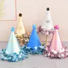 Nuevo Sombrero de Cumpleaños de Borla Perlada Esmerilada, Sombrero para Pastel, Niños Adultos, Sombrero Puntiagudo de Diosa, Decoración de Fiesta, Producto Terminado