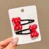 Pinza para el pelo pequeña con lazo de lunares rojos para niñas, Pasador de princesa para niños, Lindo accesorio para el pelo de bebé, Nuevo modelo 2026