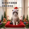 Chapéu de boneco de neve de pelúcia para animais de estimação de Natal, chapéu de fantasia festivo para gatos e cães, chapéus temáticos de Natal para atacado para gatos e cães