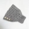 Gorro de Lana para Mujer de Otoño e Invierno, Pañuelo para la Cabeza, Diadema, Cubierta para Cabello Gris, Protección Cálida para los Oídos, Gorro Tejido Floral, Versátil