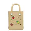 Venta al por mayor transfronteriza Amazon mini bolsa pequeña con agujeros patrón de color lavable impermeable eva bolsa de playa logo