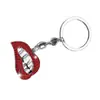 Llavero de Coche con Labios Rojos Lindos, Sexy, Creativo y de Moda, Accesorios para Bolsos de Hombres y Mujeres, Llavero con Colgante de Metal