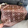 Lenço de seda com estampa floral fresca estilo coreano, xale, lenço de cabeça, toalha de praia, aquecedor de pescoço e cachecol para mulheres