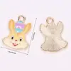 Accesorios para Joyería DIY Transfronterizos al por Mayor Serie de Pascua de Dibujos Animados Colgantes de Esmalte Collares Llaveros Colgantes de Aleación