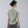 Camiseta Deportiva de Running para Exteriores de Manga Corta para Mujer, Ropa para Entrenamiento de Bádminton, Tenis, Yoga, Top de Secado Rápido, Conjunto de Ropa Fitness