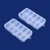 Caja de Almacenamiento Altamente Transparente de 10 Compartimentos, Caja de PP Dividida, Botones para Cuentas Millet, Caja de Plástico para Clasificación de Joyería Pequeña DIY