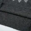 Suéter Fair Isle transfronterizo con gorro a juego, jacquard vintage de cuello redondo, suéter casual suelto versátil para mujer de otoño e invierno