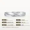 Anillos de Pareja Mobius S925 Banda Lisa Anillo para Hombre de Moissanita para Mujer Nicho Exquisito Lujo Ligero Sensación de Alta Gama