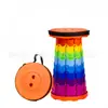 Fabricante Dropshipping Banquinho Telescópico Arco-Íris Familiar para Exterior Trem de Alta Velocidade Banquinho Portátil Banquinho para Churrasco