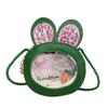 Desenho animado fofo coelhinha bolsa transversal nadadora princesa bolsa ombro acessórios bolsa moda lantejoulas bolsa infantil