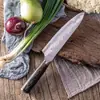 Juego de cuchillos de chef con cabeza de acero de Damasco, rebanador de frutas, cocina japonesa, cuchillo de plato de acero inoxidable, comercio exterior transfronterizo