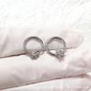 F136 piercing de nariz de titânio em forma de flor incrustada 5A brincos de zircônia anel de osso de orelha G23 brincos de joias de piercing corporal de liga de titânio