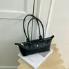 Bolsa baguette de luxo estilo francês, bolsa horizontal tipo bolinho de alta qualidade, bolsa de mão versátil para o dia a dia, bolsa de ombro, bolsa transversal, bolsa de axila