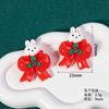 Accesorios de Resina Serie de Conejo Navideño de Dibujos Animados DIY Pegamento Crema Parche para Carcasa de Teléfono Calcomanía para Refrigerador Llavero Almacenamiento