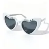Gafas de sol de moda europeas y americanas para fiestas transfronterizas, inscripción "recién casados", gafas de sol para decoración de bodas del novio