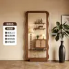 Espejo de cuerpo entero estilo vintage para suelo, espejo de tocador para colgar en la pared para uso doméstico, adecuado para dormitorios de niñas, espejo de cristal para probador estilo nuevo 2026.