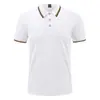 Camiseta Manga Curta Colorblock Leader Camisa Polo Solta Fina Camada Base Churrasco Restaurante Hot Pot Salão Loja de Chá com Leite Camiseta com Gola Colorblock