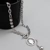 Collar de amor con retrato para mujer, diseño incrustado de diamantes, estilo europeo y americano, moda 2023, estilo Ins, estilo frío, cadena para la clavícula