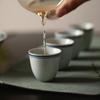Crepúsculo Cang Zhai Antiguo Verde Pintado a mano Azul y blanco Taza de té de doble línea Juego de té Kung Fu Taza maestra Taza para degustación de té Taza individual