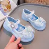 Sapatos de Couro Infantis Desenho Animado Sapatos de Princesa 2026 Primavera Novos Sapatos de Cristal Infantis Sola Macia Sapatos de Bebê Sapatos Individuais para Meninas