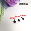 Ojos de muñeca accesorios diy caricatura comercial diez mil espiral hecho a mano accesorios negros material de lana joyería diy