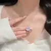 Colar com Laço Estilo Coreano Acessórios Luxo Leve Alto Padrão Toque Exquisito Corrente para Clavícula Novo Estilo Doce Versátil