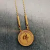 Novo Dia Religioso Grande Tathagata Sutra do Coração Prajna Pingente Thai Buddha Card Elefante Deus Cinco Escrituras Colar de Aço Titânio