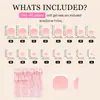 Set de 160 piezas de pegatinas para uñas de los pies, un producto popular transfronterizo, con pegatinas para uñas de los pies de color nude, bordes blancos estilo francés y puntas cuadradas cortas