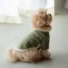 Nova blusa de moletom para animais de estimação outono e inverno para cães e gatos, roupa versátil estilo floresta bordada para Lulu da Pomerânia, Poodle Toy, Bichon Frisé e cães pequenos