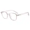 Gafas de Nuevo Estilo Transfronterizas que Cambian de Color con Filtro de Luz Azul Montura Polygonal Simple a la Moda Bisagras Metálicas Comercio Exterior Lentes Planos