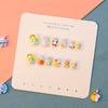 Adesivos de unha das crianças meninas usam adesivos de unha autoadesivos desenhos animados bonito princesa adesivos de unha falsos adesivos de unha em relevo adesivos de unha