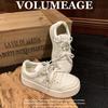 Zapatillas Transpirables de Piel Genuina 2026 para Mujer, Zapatos Deportivos Casuales con Cordones y Suela Gruesa, Zapatos Blancos para Mujer, Cómodos Zapatos de Plataforma Que No Cansan Tus Pies
