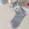 Calcetines mujer primavera y verano calcetines de tubo finos lazo perrito calcetines mujer ins modernos lindos calcetines de dibujos animados estilo ballet