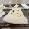 Saia Original de Inverno para Meninas com Bolinhas e Renda Mais Veludo Estilo Natalino Vestido Colete para Bebê