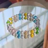 Pulsera Joyería de Mano Pulsera de Mariposa Morada Pulsera de Cristal de Imitación Pulsera para Mujer Joyería de Moda Pulsera de Cristal Pulsera de Amatista