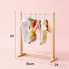 Perchero para Ropa de Mascotas, Percha de Madera Maciza, Armario de Pie para Perros, Barra de Almacenamiento Doméstico para Gatos de Interior, Madera Natural, Específico para Mascotas