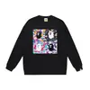 Otoño e invierno estilo japonés marca de moda cabeza de simio estampado de dibujos animados unisex joven suéter sudadera holgada venta al por mayor y dropshipping